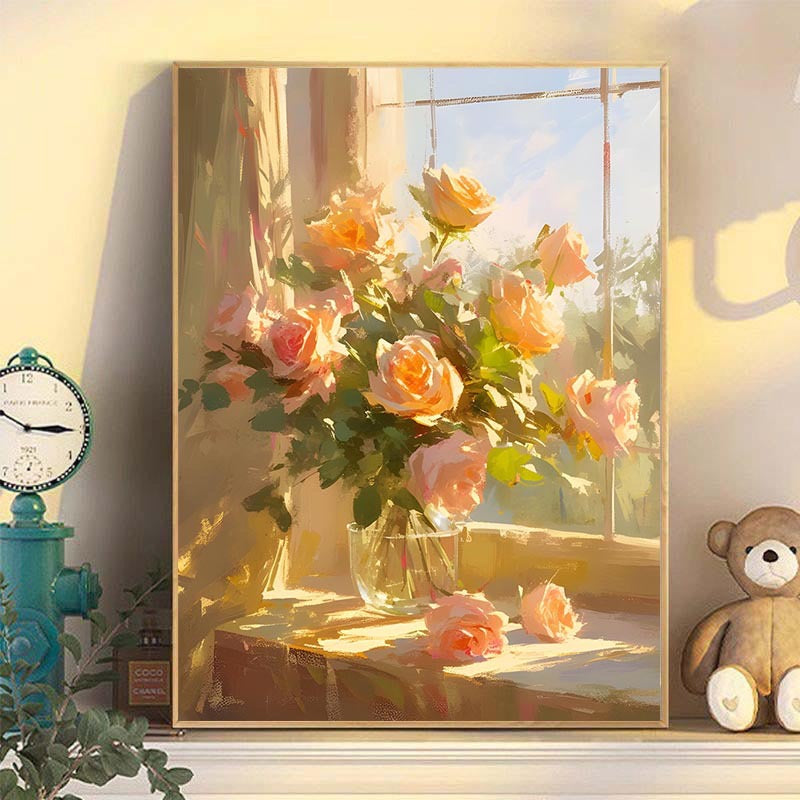 Painting By Numbers Kit - Flowers