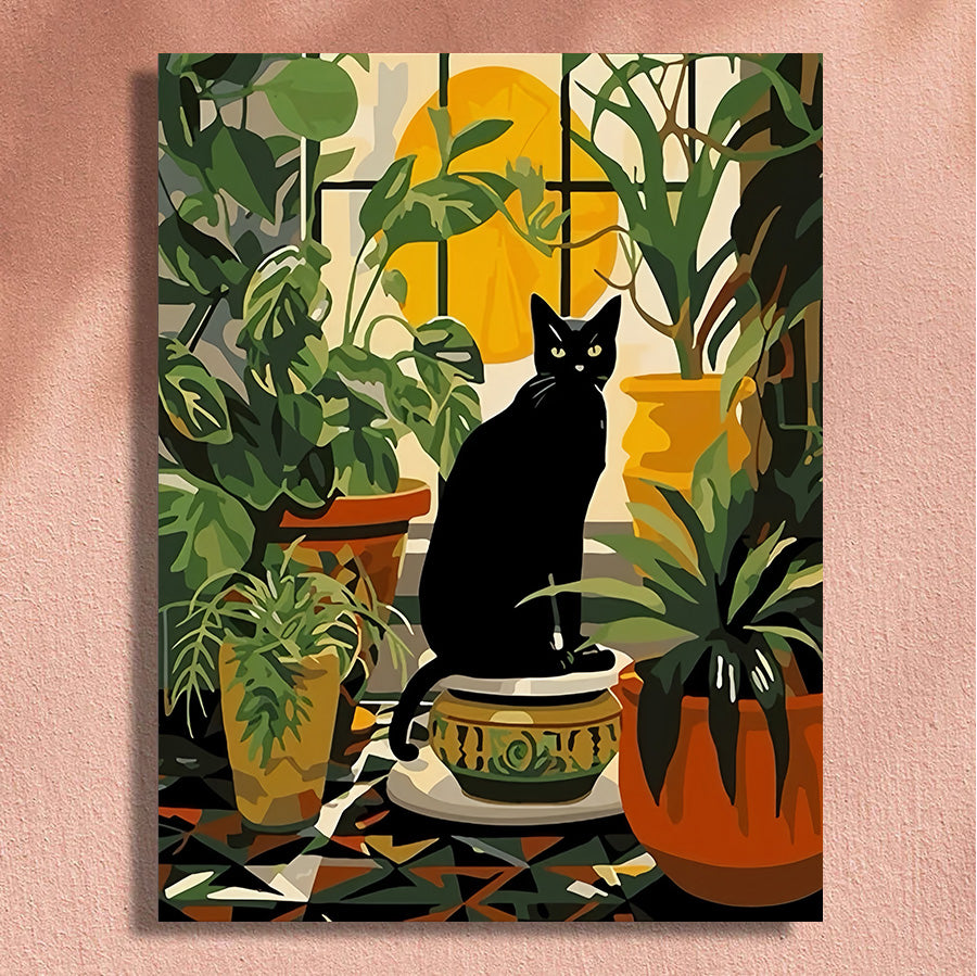 Painting By Numbers Kit - Black Cat