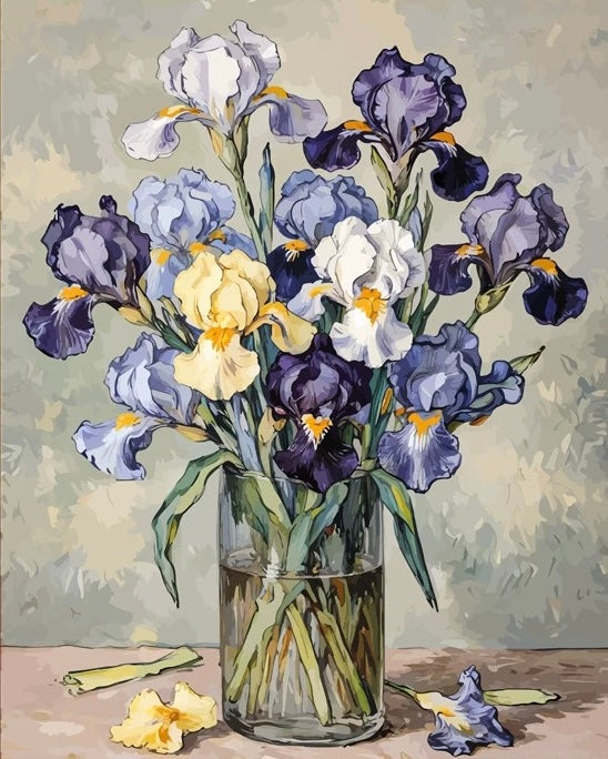 Painting By Numbers Kit - Flowers