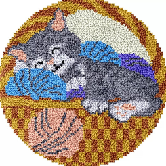 Latch Hook Rug Kit - Sleeping Cat