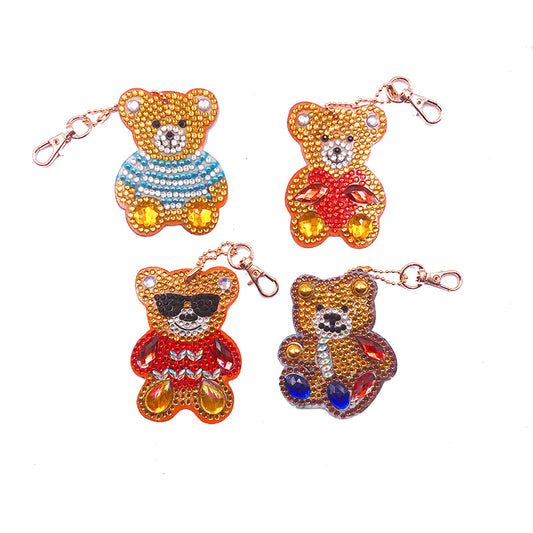 Diamond Painting Keychain Bear (4pcs)