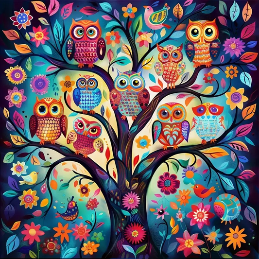 DIY Diamond Painting Kits - Abstract Owl