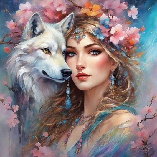 DIY Diamond Painting Kits - Beauty and Wolf