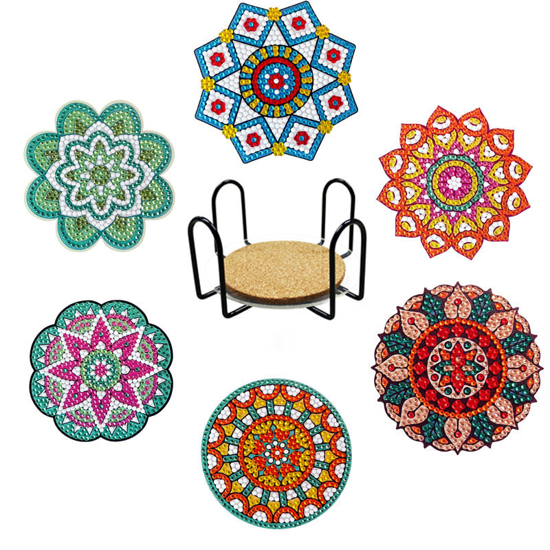 Diamond Painting Coasters - Mandara (6 pcs)