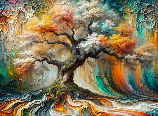 DIY Diamond Painting Kits - Abstract Gekleurde Bomen