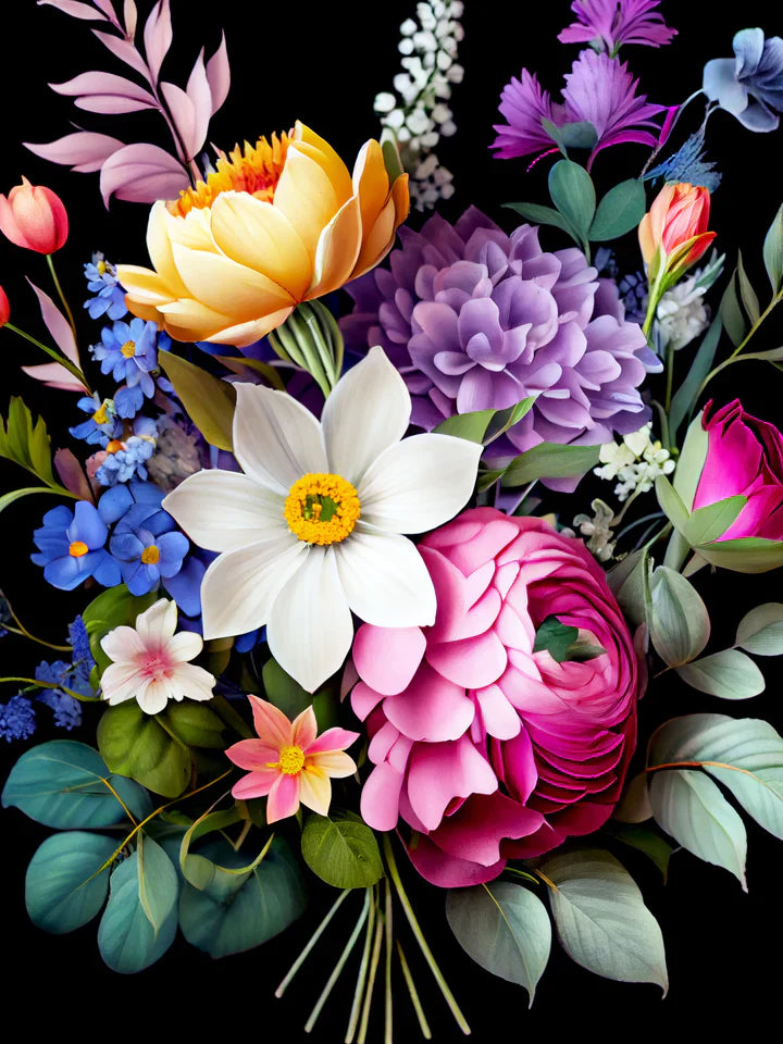 DIY 5D Diamond Painting Kit - Blooming Bouquet