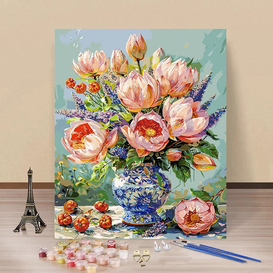 Painting By Numbers Kit - Flowers