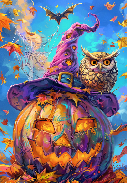 DIY Diamond Painting Kits - Pumpkin and Owl