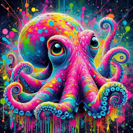 Schilderen Op Nummer - Abstract Gekleurde Octopus
