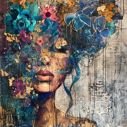 Painting By Numbers Kit - Abstract Flower Woman