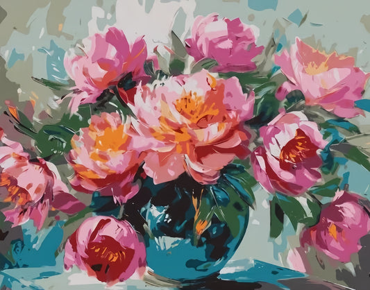 Painting By Numbers Kit - Flowers