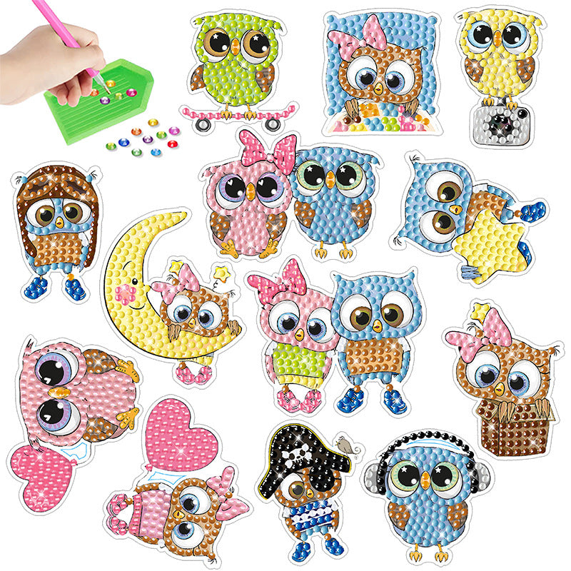 Diamond Painting Stickers Owls