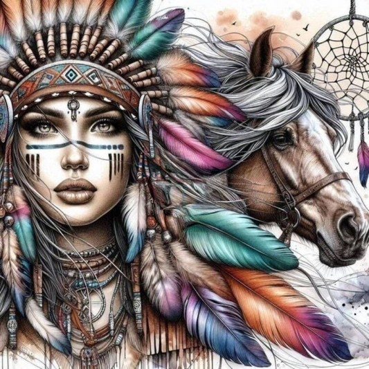 DIY Diamond Painting Kits - Women and Horses