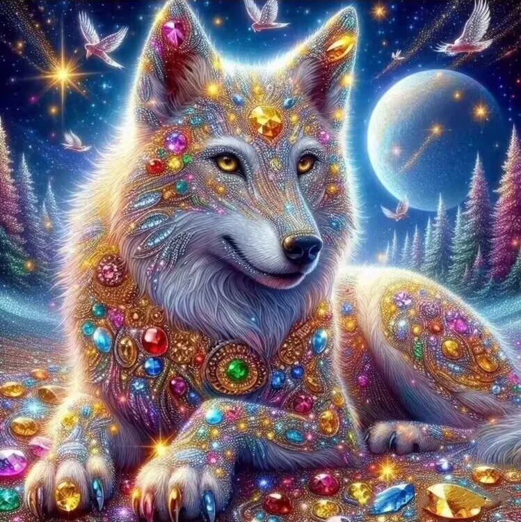 DIY Diamond Painting Kits - Abstract Wolf