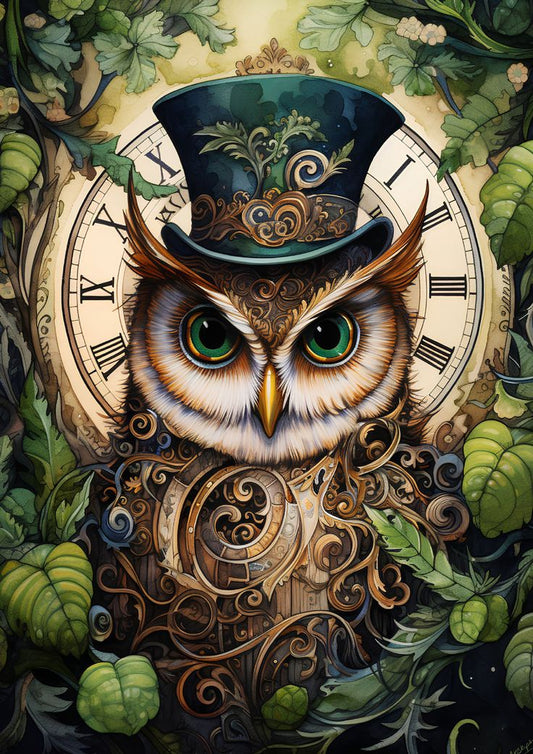 DIY Diamond Painting Kits - Mechanical Owl