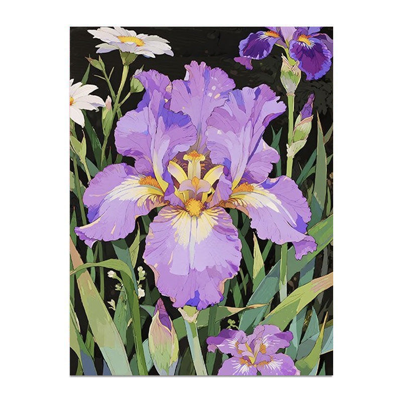 Painting By Numbers Kit - Purple Flower