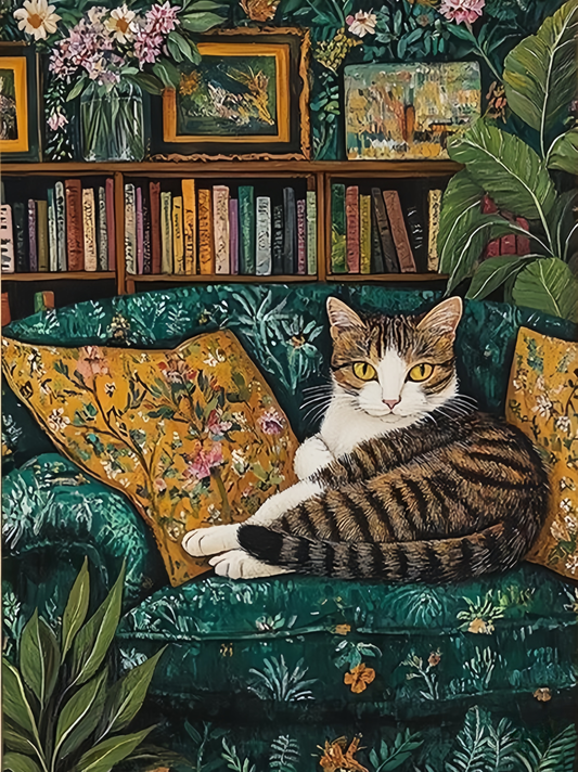 DIY Diamond Painting Kits - Cat On The Sofa