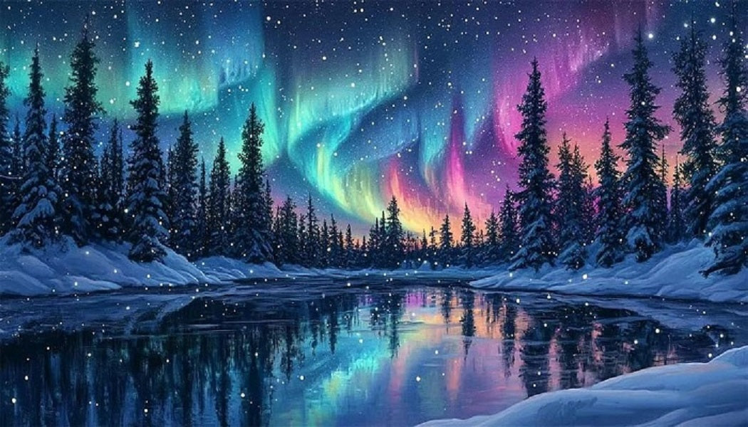 DIY Diamond Painting Kits - Aurora View