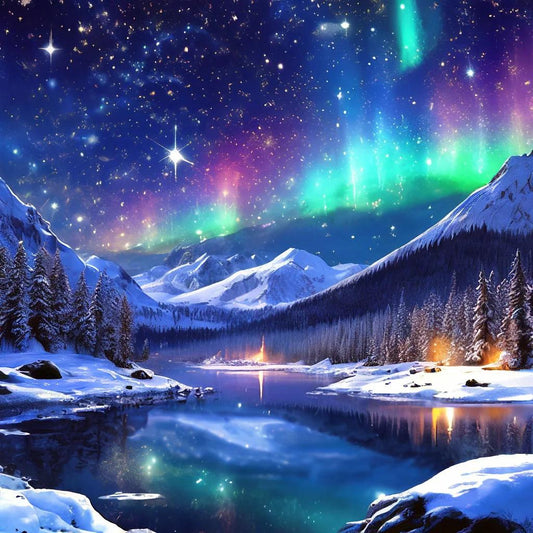 DIY Diamond Painting Kits - Aurora View