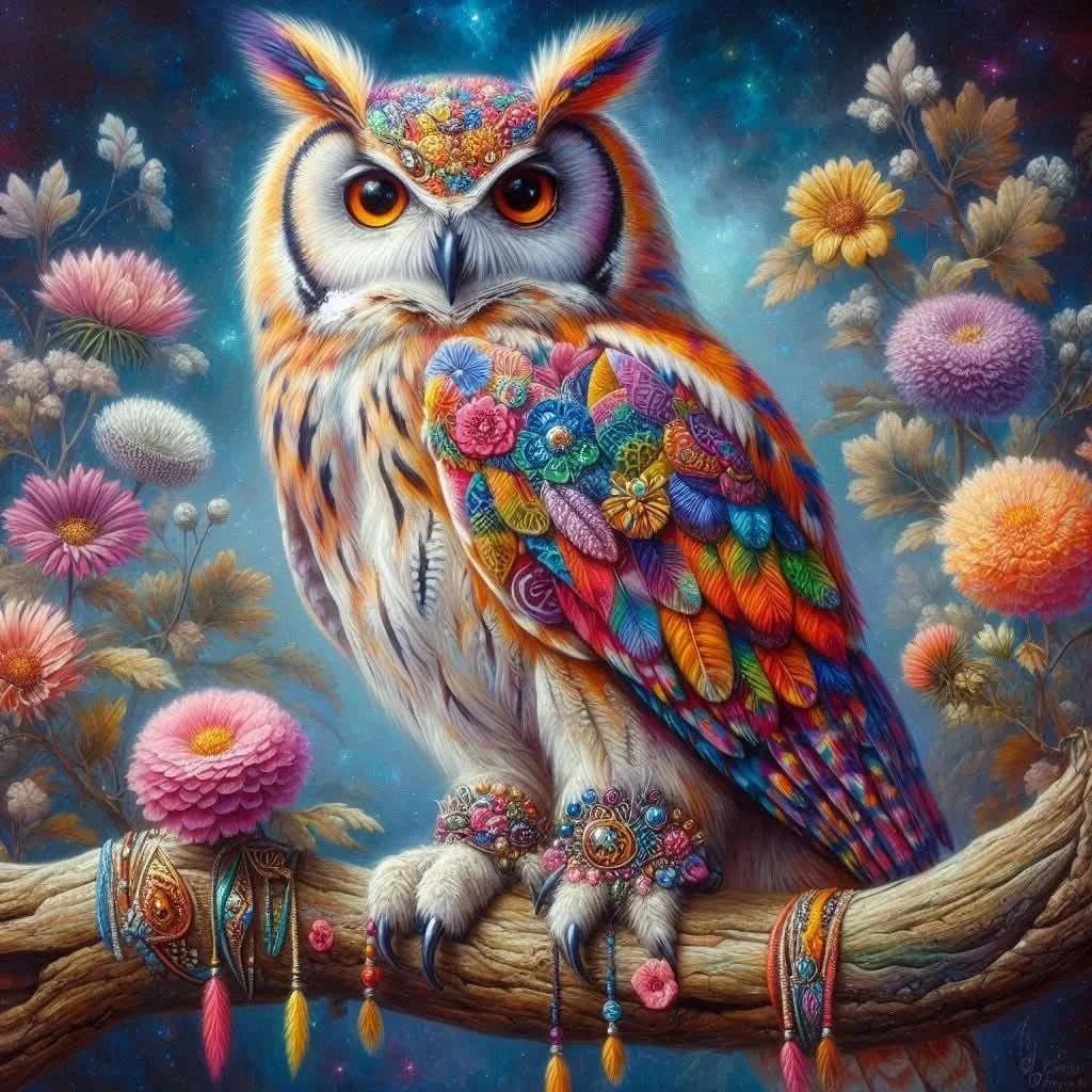 DIY Diamond Painting Kits - Colorful Owl