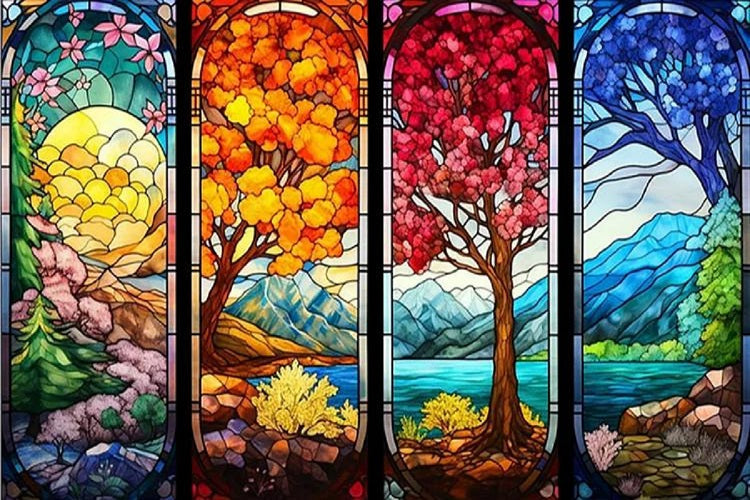 DIY Diamond Painting Kits - Four Seasons Tree