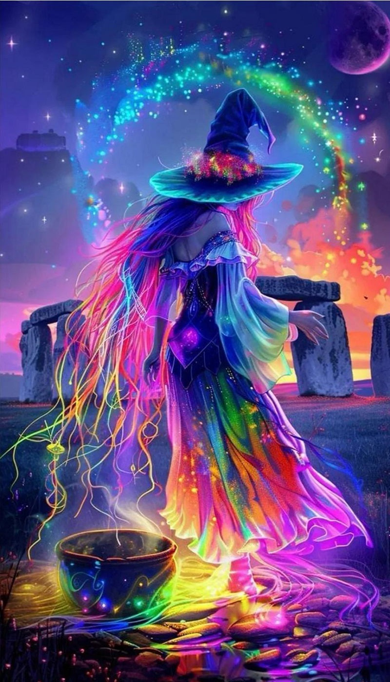 DIY Diamond Painting Kits - Abstract Colorful Witch