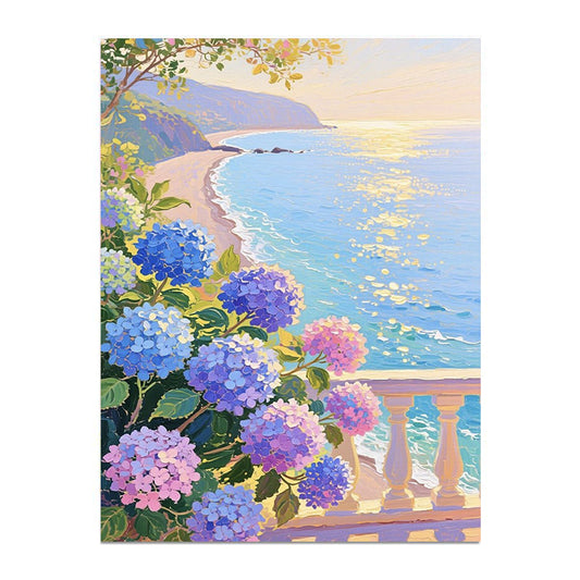 Painting By Numbers Kit - Flowers by the Lake