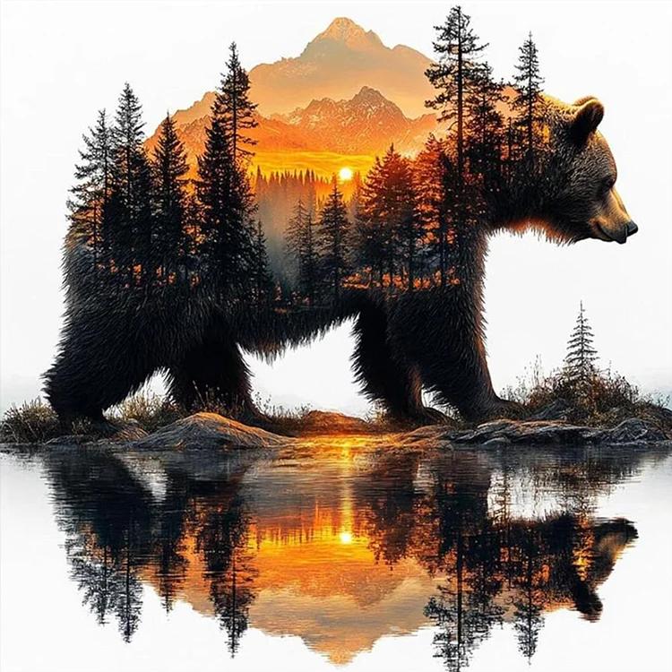 DIY Diamond Painting Kits - Abstract Bear Landscape