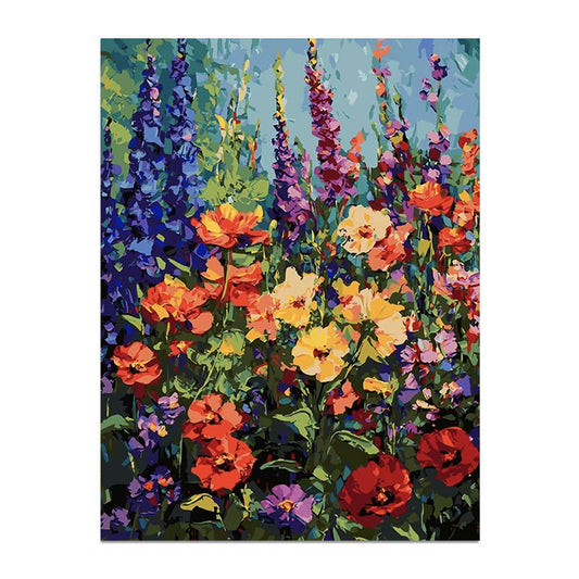 Painting By Numbers Kit - Colorful Flowers