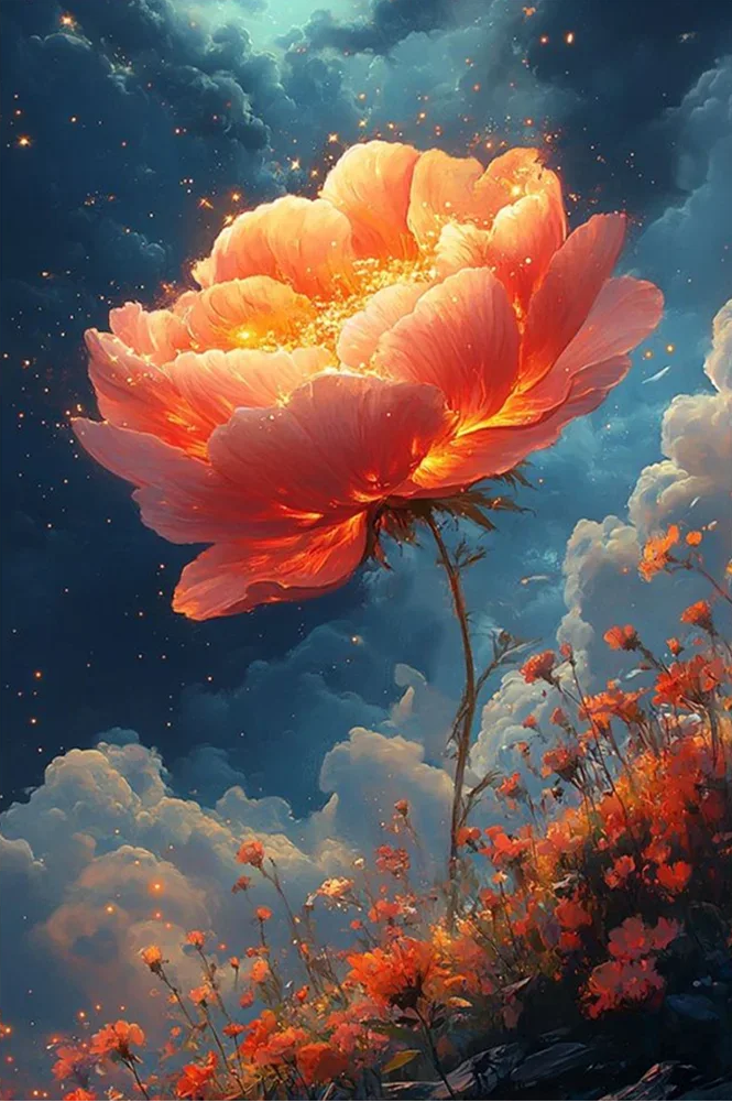 DIY Diamond Painting Kits - Burning Flowers