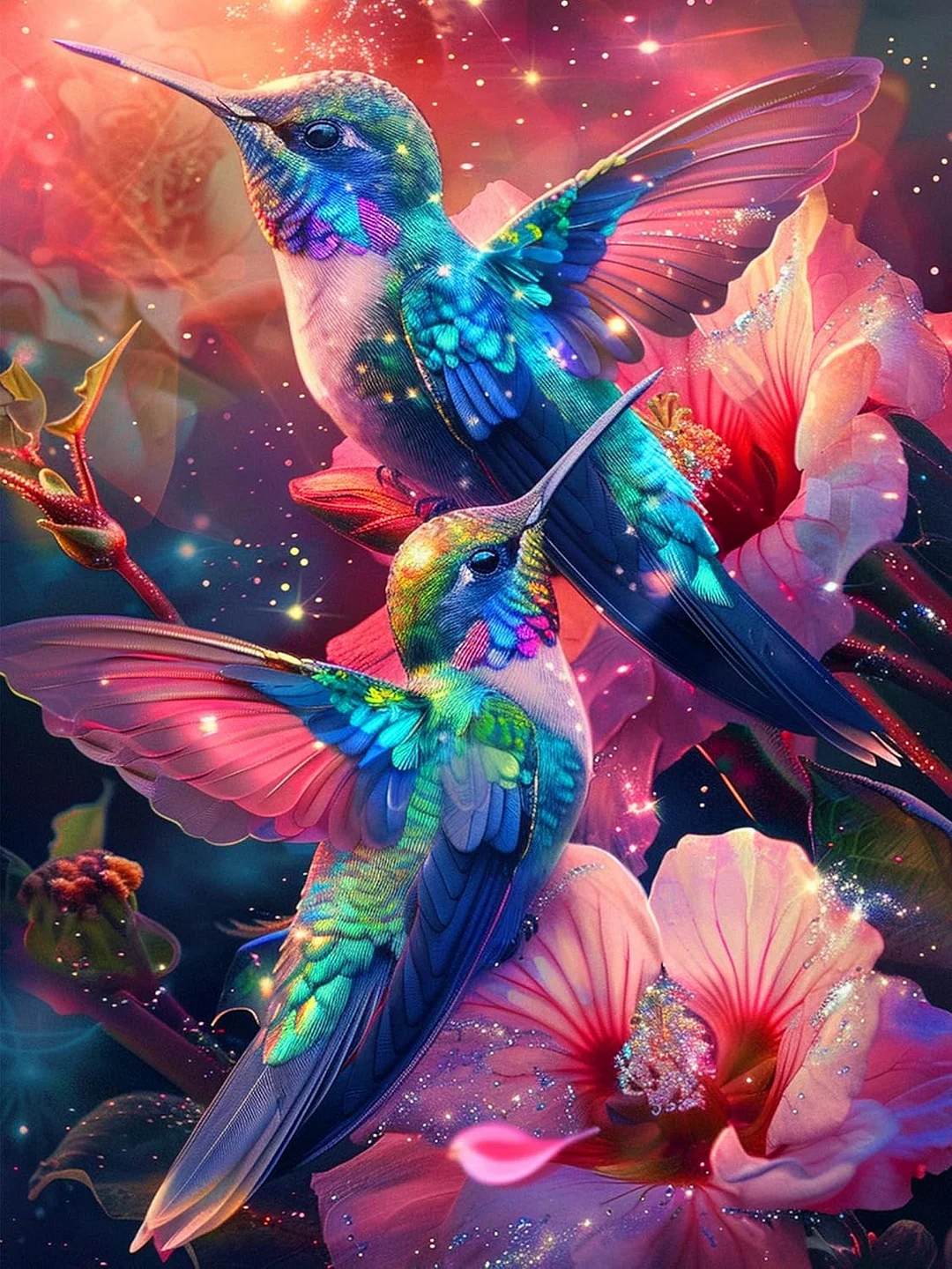 DIY Diamond Painting Kits - Flowers And Birds