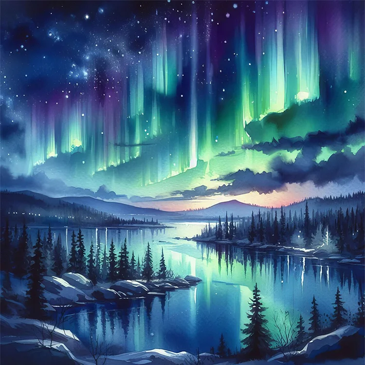 DIY Diamond Painting Kits - Aurora View