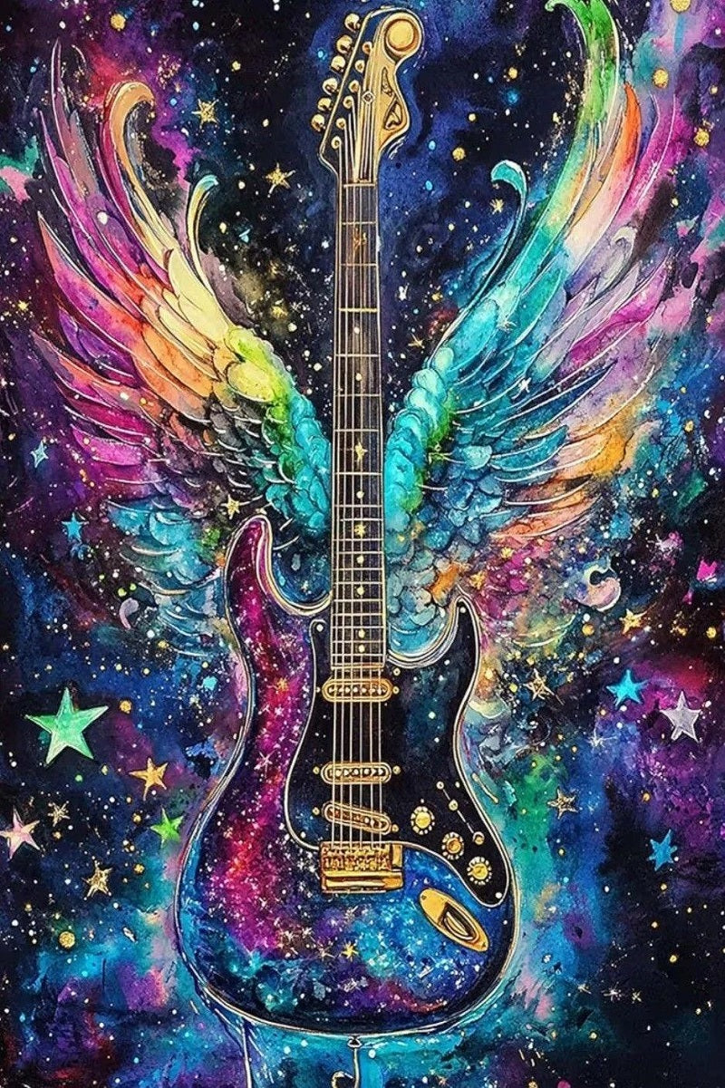 DIY Diamond Painting Kits - Abstract Colorful Guitar