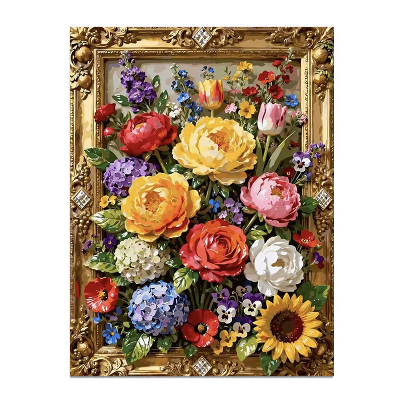 Painting By Numbers Kit - Flowers