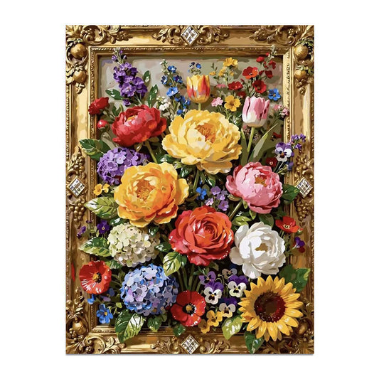 Painting By Numbers Kit - Flowers