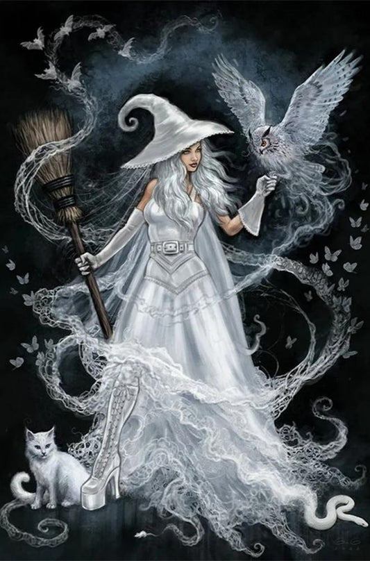 DIY Diamond Painting Kits - Witch and Owl