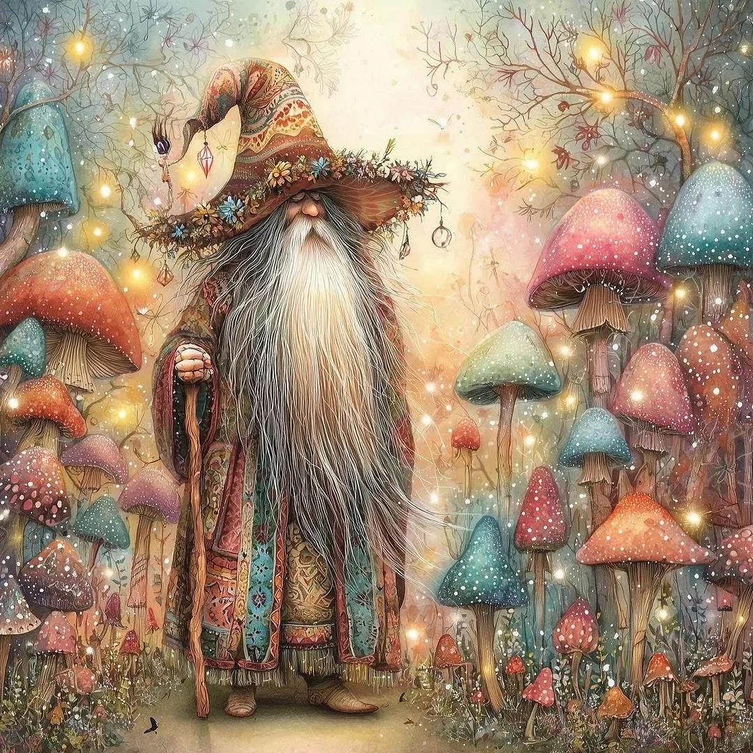 DIY Diamond Painting Kits - The Old Man in the Enchanted Forest
