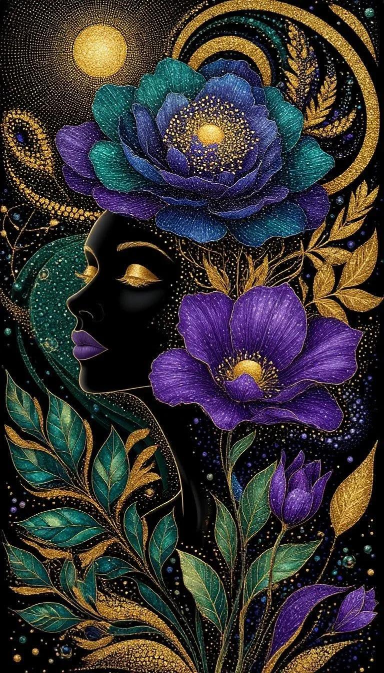 DIY Diamond Painting Kits - Abstract Floral Woman