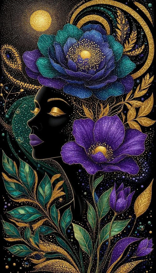 DIY Diamond Painting Kits - Abstract Floral Woman