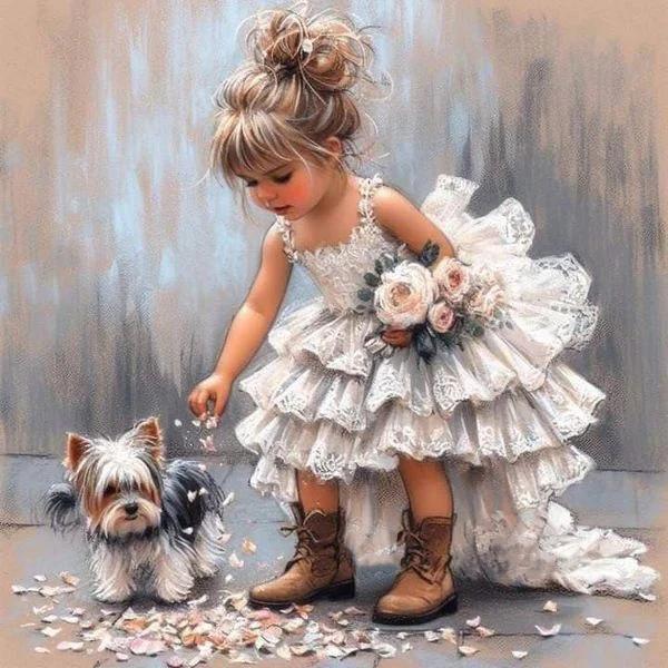 DIY Diamond Painting Kits - Girl And Puppy