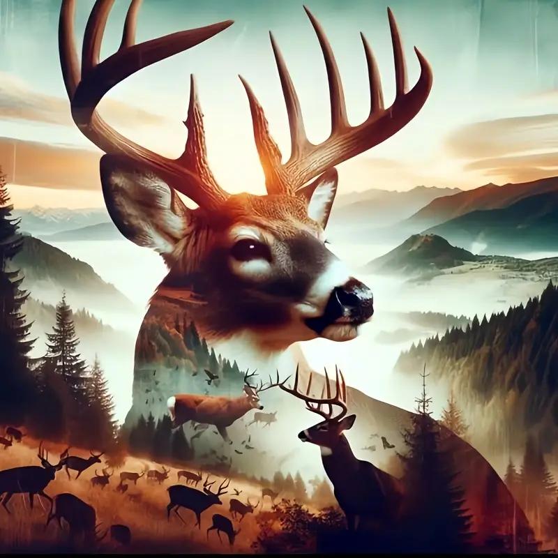 DIY Diamond Painting Kits - Abstract Deer Landscape