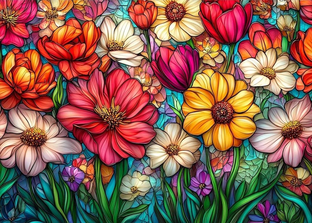 DIY Diamond Painting Kits - Colorful Flowers