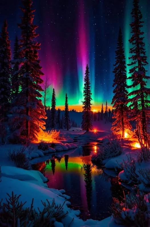 DIY Diamond Painting Kits - Aurora Forest