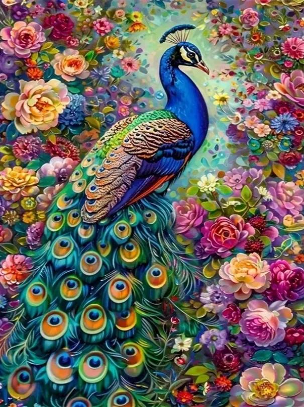DIY Diamond Painting Kits - Peacock
