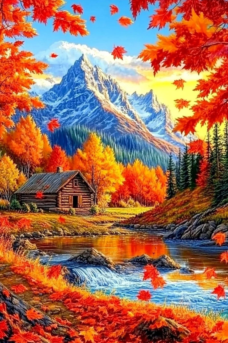 DIY Diamond Painting Kits - Autumn Scenery