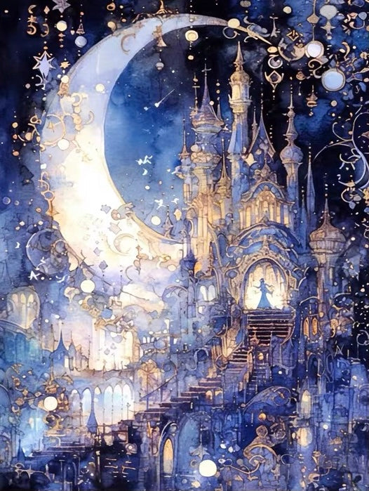 DIY Diamond Painting Kits - Fantasy Moon and Castle