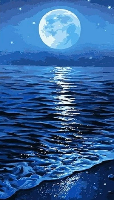 DIY Diamond Painting Kits - Moon and Sea