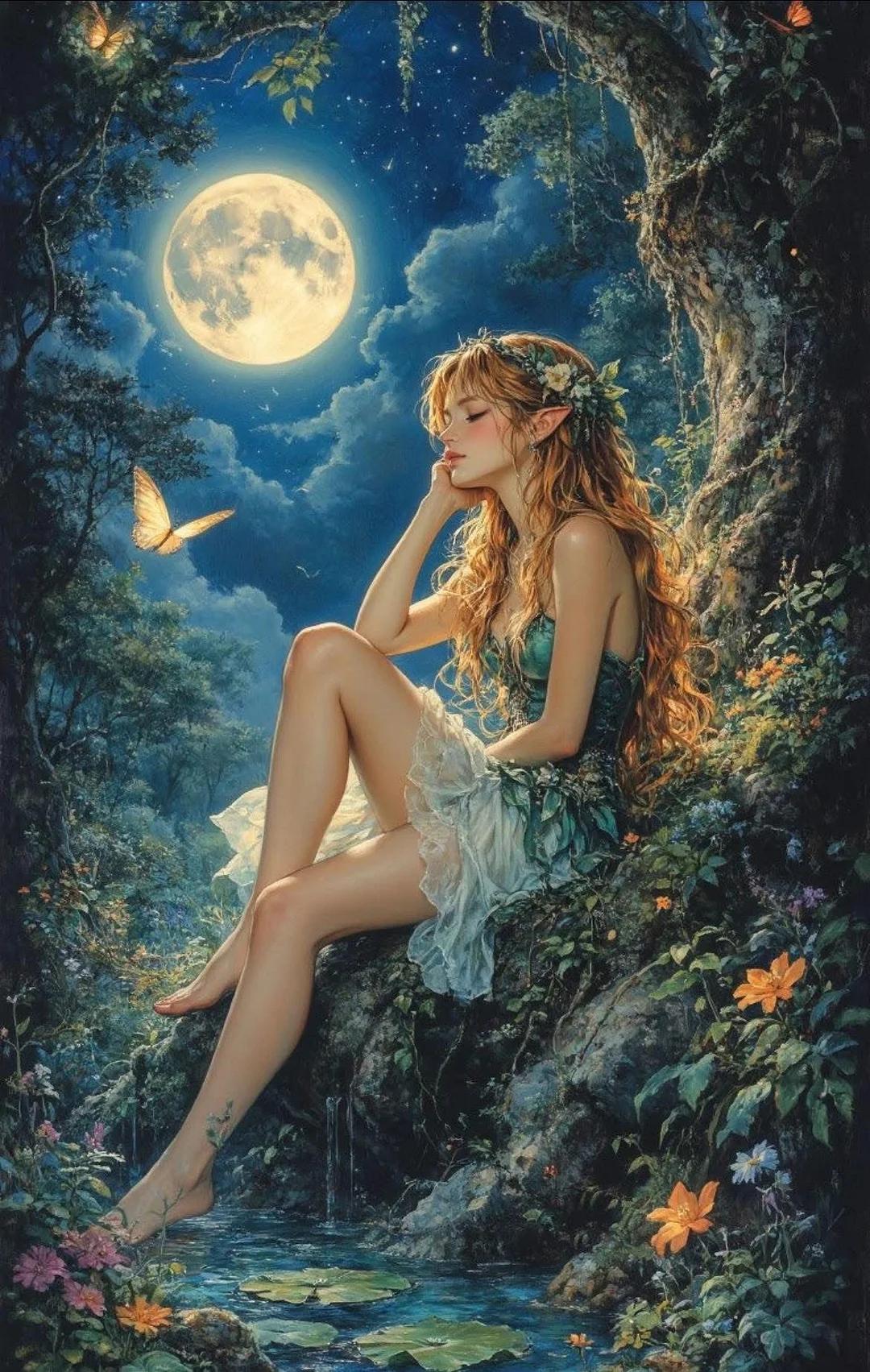 DIY Diamond Painting Kits - The Girl in the Forest