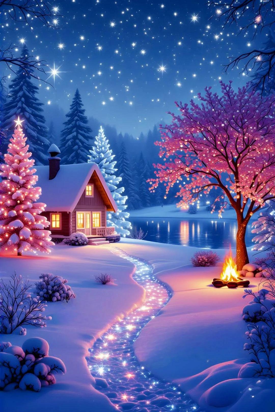 DIY Diamond Painting Kits - Snow Town