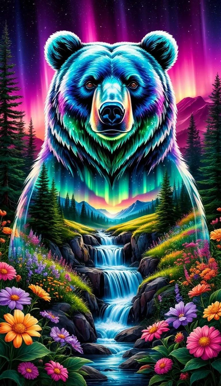 DIY Diamond Painting Kits - Abstract Bear Landscape